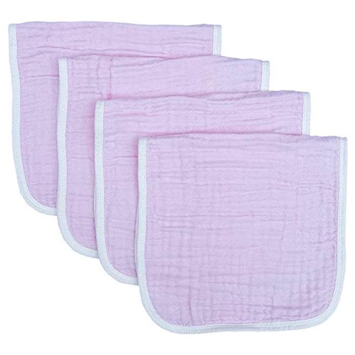 Muslin Burp Cloths Large 20 By 10 Inches 100% Cotton 6 Layers Extra Absorbent And Soft 4 Pack