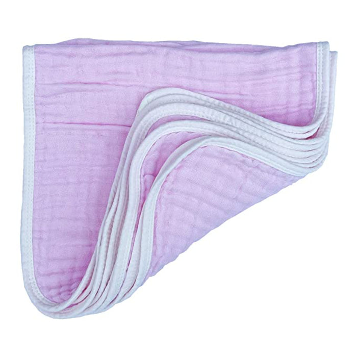 Muslin Burp Cloths Large 20 By 10 Inches 100% Cotton 6 Layers Extra Absorbent And Soft 4 Pack