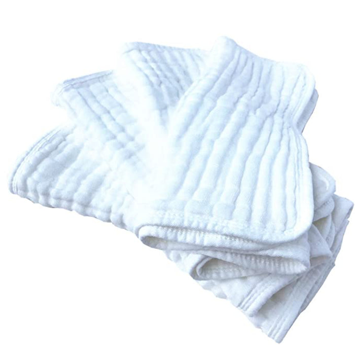 Muslin Burp Cloths Large 20 By 10 Inches 100% Cotton 6 Layers Extra Absorbent And Soft 4 Pack