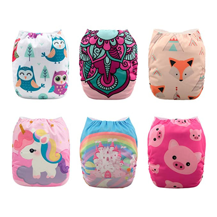 Adjustable Washable Cloth Diapers For Baby Girls And Boys