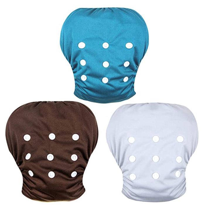 3 Pack Adjustable Reusable Baby Swim Diaper