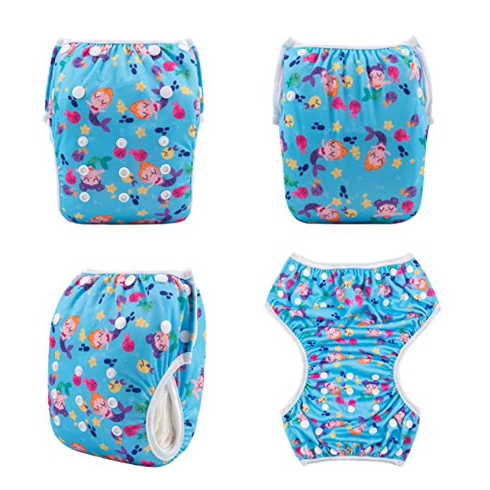 Swim Diapers 2Pcs Baby & Toddler Snap One Size Reusable Adjustable Baby Shower Gifts Baby Boy