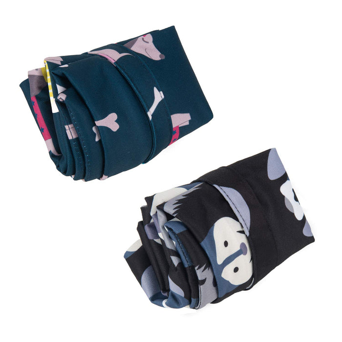 Reusable 2pcs Cloth Diaper Wet Dry Bags With Two Zippered Pockets