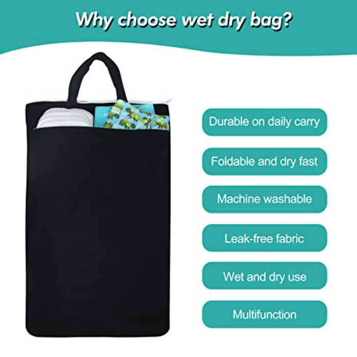 Reusable Hanging Wet Dry Cloth Diaper Bag