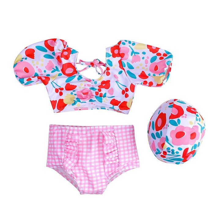 Baby Girl Pink Rose Summer Swimsuit