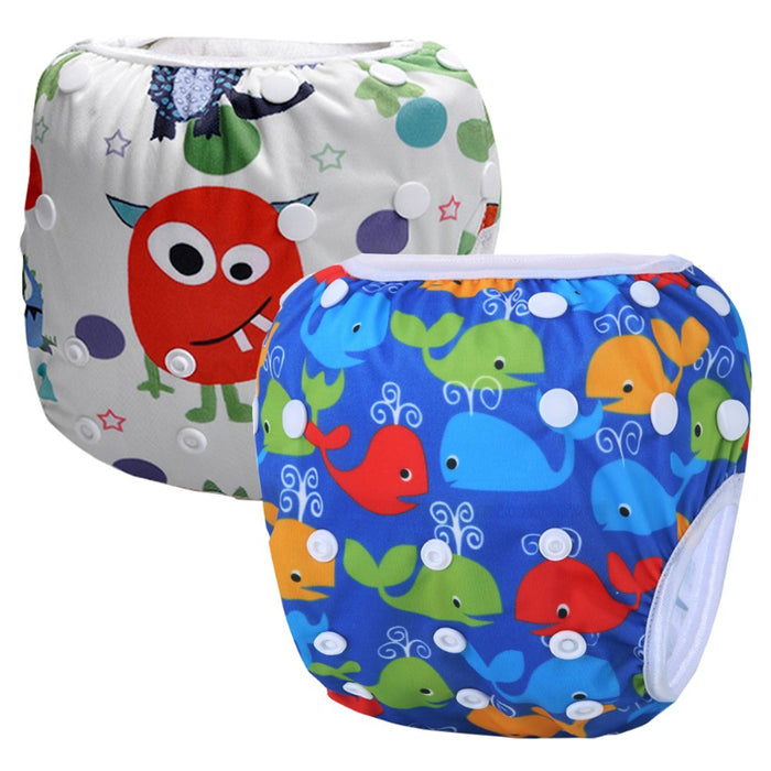 2Pcs Reusable Baby Swim Diapers Washable Cloth Cover For Lite Swimmer