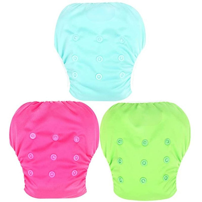 3 Pack Adjustable Reusable Baby Swim Diaper