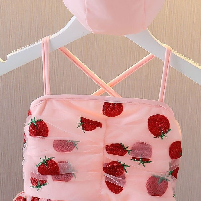 Baby Girls One Pieces Strawberry Summer Swimsuit