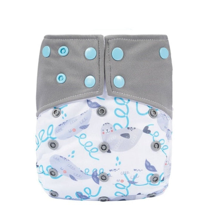 Reusable Diaper With Two Pockets For 0 to 6 Month Old Babies & Toddlers