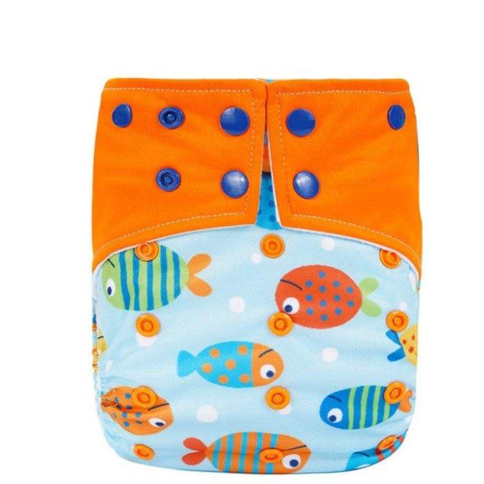 Reusable Diaper With Two Pockets For 0 to 6 Month Old Babies & Toddlers