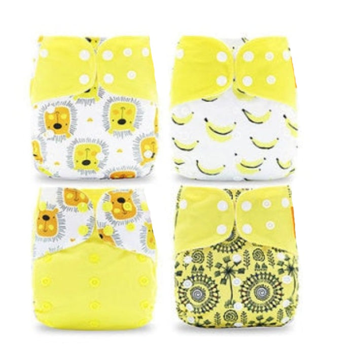 4Pcs Diapers, 4Pcs Inserts and 1Pcs Disposable Liner For 12 to 24 Month Old Babies and Toddlers