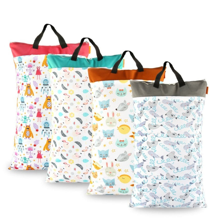 Large Reusable Wet/Dry Pail Bag For Cloth Diaper For 0 to 36 Month Old Babies