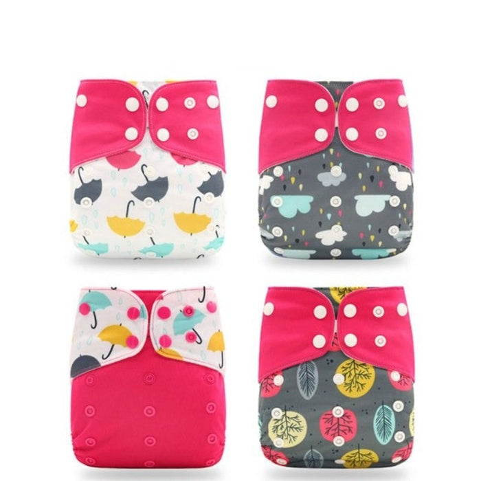 Waterproof Reusable Cloth Diapers With Fashion Packets For 6 to 24 Months Old Babies & Toddlers