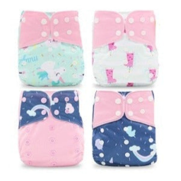 Reusable Cloth Pocket Diapers + Microfiber Inserts For 6 to 12 Months Baby