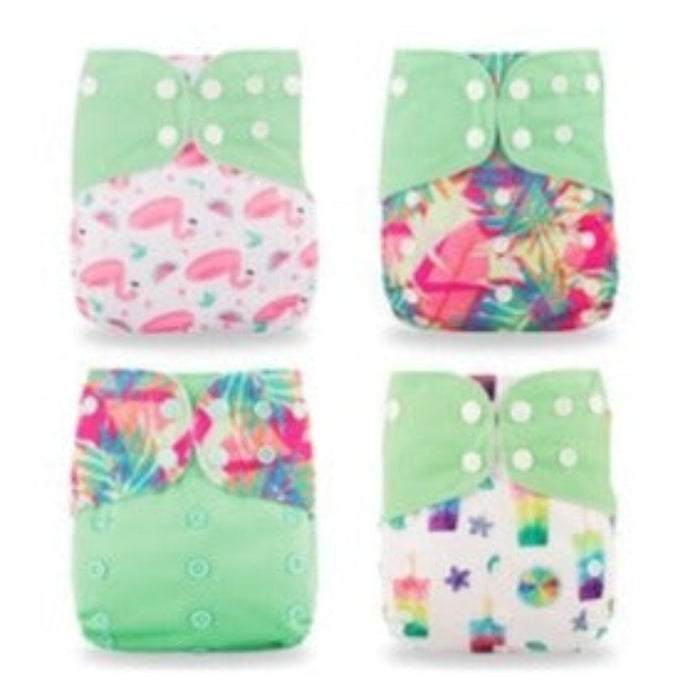 Reusable Cloth Pocket Diapers + Microfiber Inserts For 6 to 12 Months Baby