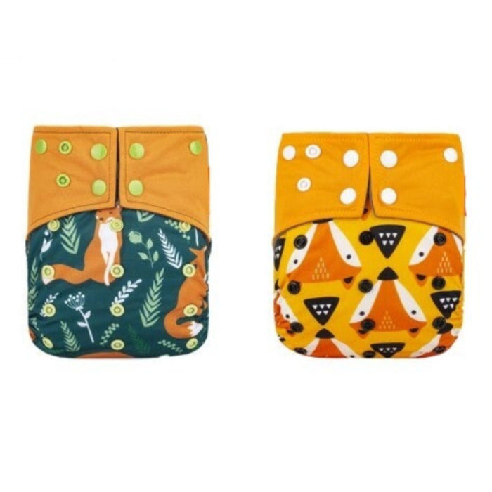 2Pcs Cloth Diaper With 4 Inserts For 12 to 24 Month Old Babies and Toddlers