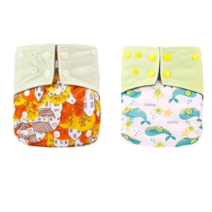 2Pcs Cloth Diaper With 4 Inserts For 12 to 24 Month Old Babies and Toddlers