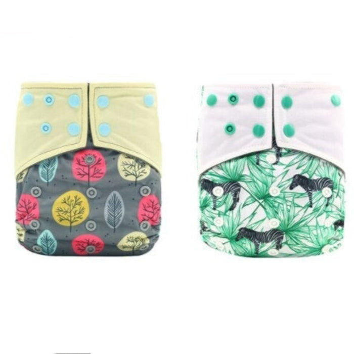 2Pcs Cloth Diaper With 4 Inserts For 12 to 24 Month Old Babies and Toddlers